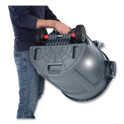 Image of Rubbermaid® Commercial 2179403 Vented Wheeled BRUTE Container, 32 gal, Plastic, Gray