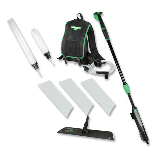 Image of Unger® UNGEFKT9 Excella Floor Finishing Kit, 20" Head, 48" to 65" Black/Green Plastic Handle