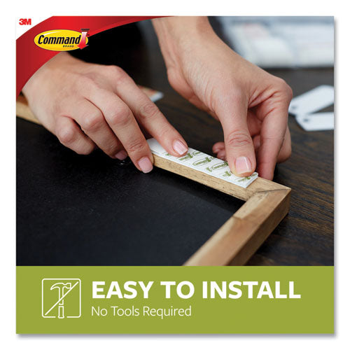 Image of Command 172014PKES Damage-Free Hanging Picture Hanging Strip Pairs, Holds Up to 2.5 lb, Medium: 0.75" x 2.75", 4/Pack