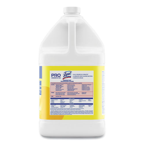 Image of Professional LYSOL® Brand 19200-99985 Disinfectant Deodorizing Cleaner Concentrate, Lemon Scent, 128 oz Bottle