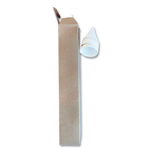 Image of Coffee Pro CPSLCONE4 Paper Cone Cups, 4 oz, White, 200/Pack