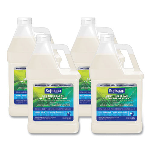 Image of Softsoap® 61036483 Liquid Hand Soap Refill with Aloe, Aloe Vera Fresh Scent, 1 gal., 4/Carton