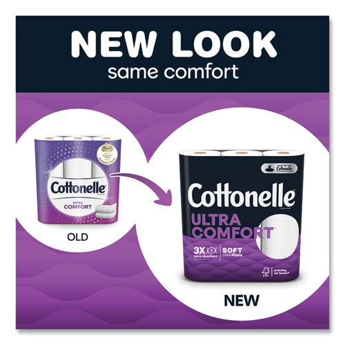 Image of Cottonelle® 55707 Ultra ComfortCare Toilet Paper, Soft Tissue, Septic Safe, 2-Ply, White, 284 Sheets/Roll, 6 Rolls/Pack, 36 Rolls/Carton