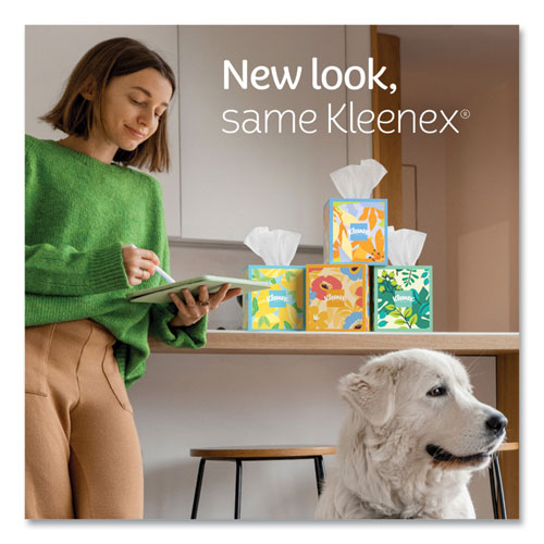 Image of Kleenex® 54271 Soothing Lotion Facial Tissue, 3-Ply, White, 60 Sheets/Box, 27 Boxes/Carton