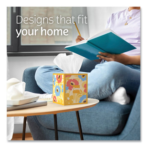 Image of Kleenex® 54289 Soothing Lotion Facial Tissue, 3-Ply, White, 60 Sheets/Box, 4 Boxes/Pack, 8 Packs/Carton