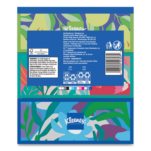 Image of Kleenex® 54303 Trusted Care Facial Tissue, 2-Ply, White, 160 Sheets/Box, 3 Boxes/Pack, 12 Packs/Carton