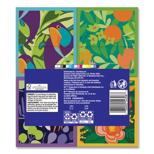 Image of Kleenex® 54308 Ultra Soft Facial Tissue, 3-Ply, White, 60 Sheets/Box, 4 Boxes/Pack, 12 Packs/Carton