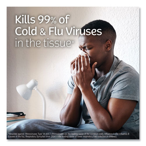 Image of Kleenex® 54505 Anti-Viral Facial Tissue, 3-Ply, White, 55 Sheets/Box, 27 Boxes/Carton