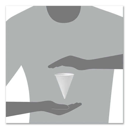 Image of SOLO® 6RB-2050 Bare Eco-Forward Treated Paper Cone Cups, ProPlanet Seal, 6 oz, White, 200/Sleeve, 25 Sleeves/Carton
