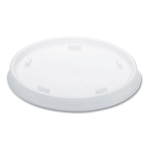 Image of Dart® 8SL Plastic Cold Cup Lids, Fits 8 oz to 9 oz Cold Cups, Translucent, 100/Pack, 10 Packs/Carton