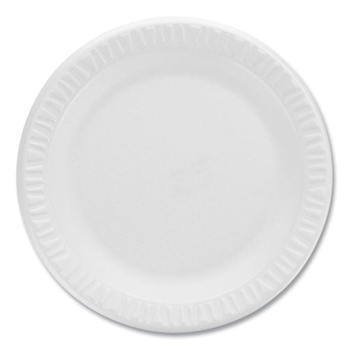Image of Dart® 9PWCR Concorde Non-Laminated Foam Plates, 9" Dia, White, 125/pack