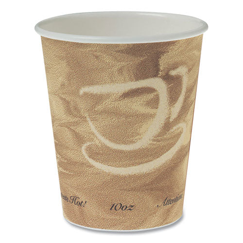 Image of SOLO® 370MS-0029 Single Sided Poly Paper Hot Cups, 10 Oz, Mistique Design, 50/bag, 20 Bags/carton
