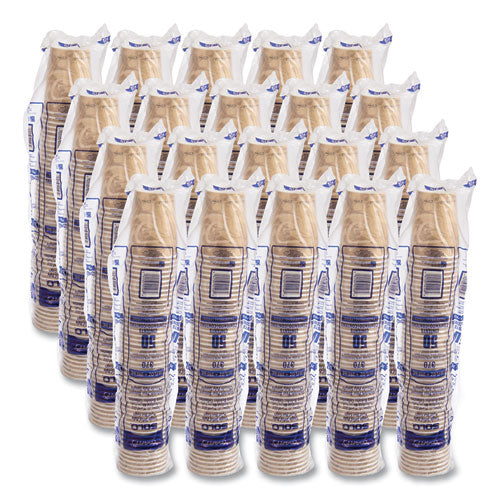 Image of SOLO® 370MS-0029 Single Sided Poly Paper Hot Cups, 10 Oz, Mistique Design, 50/bag, 20 Bags/carton