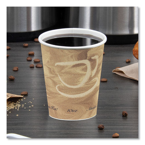 Image of SOLO® 370MS-0029 Single Sided Poly Paper Hot Cups, 10 Oz, Mistique Design, 50/bag, 20 Bags/carton