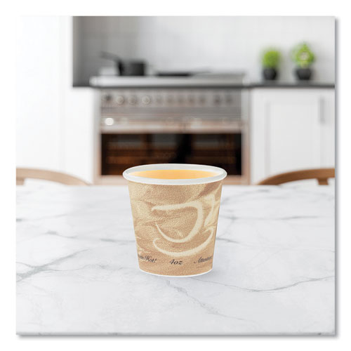 Image of SOLO® 374MS-0029 Single Sided Poly Paper Hot Cups, 4 Oz, Mistique Design, 1,000/carton