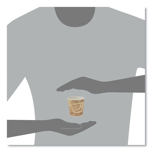 Image of SOLO® 374MS-0029 Single Sided Poly Paper Hot Cups, 4 Oz, Mistique Design, 1,000/carton