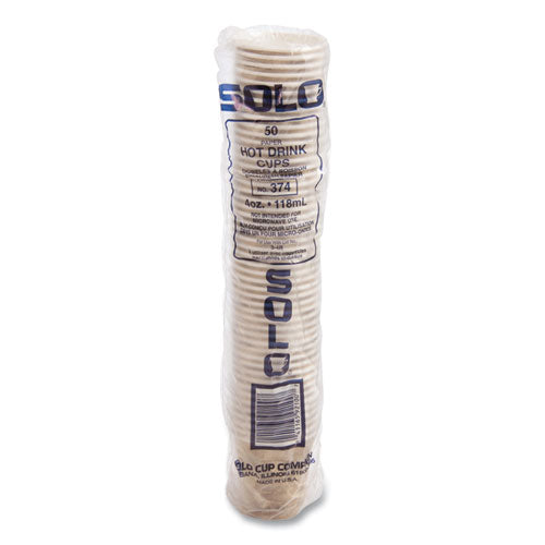 Image of SOLO® 374MS-0029 Single Sided Poly Paper Hot Cups, 4 Oz, Mistique Design, 1,000/carton