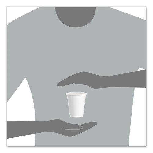 Image of SOLO® 376W-2050 Single-Sided Poly Paper Hot Cups, 6 Oz, White, 50/pack, 20 Packs/carton
