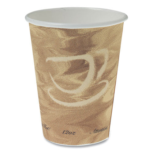 Image of SOLO® 412MSN-0029 Mistique Polycoated Hot Paper Cups, 12 oz, Brown, 50/Sleeve, 20 Sleeves/Carton