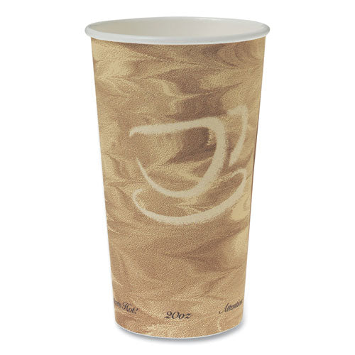 Image of SOLO® 420MS-0029 Single Sided Poly Paper Hot Cups, 20 Oz, Mistique Design, 40/bag, 15 Bags/carton