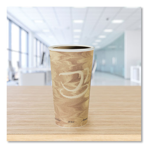Image of SOLO® 420MS-0029 Single Sided Poly Paper Hot Cups, 20 Oz, Mistique Design, 40/bag, 15 Bags/carton