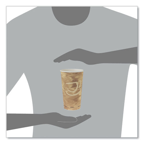 Image of SOLO® 420MS-0029 Single Sided Poly Paper Hot Cups, 20 Oz, Mistique Design, 40/bag, 15 Bags/carton