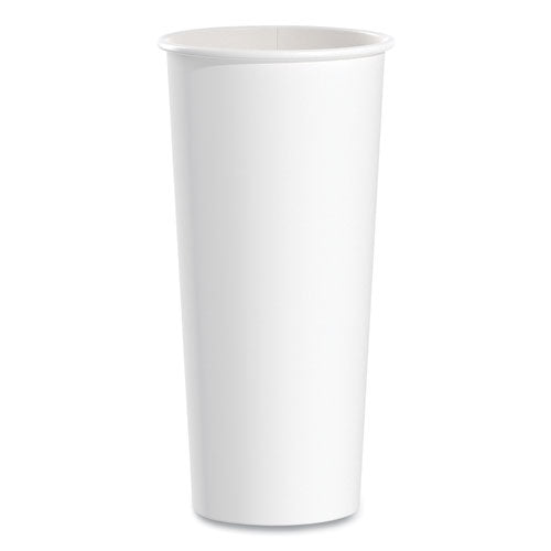 Image of SOLOÂ® Single-Sided Poly Paper Hot Cups, 24 Oz, White, 25/bag, 20 Bags/carton