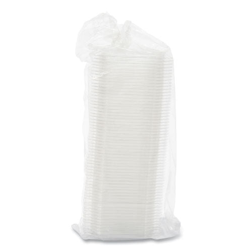 Image of DartÂ® PresentaBowls Pro Clear Square Lids for 8 oz to 16 oz Bowls, 5 x 5 x 1, Clear, Plastic, 63/Bag, 8 Bags/Carton