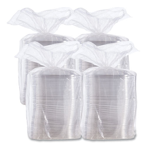 Image of Dart® C2464BDL PresentaBowls Pro Clear Square Lids for 24 oz to 32 oz Bowls, 8.5 x 8.5 x 0.5, Clear, Plastic, 63/Bag, 4 Bags/Carton