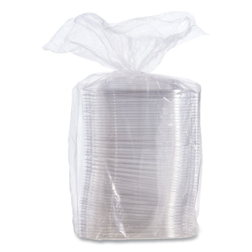 Image of Dart® C2464BDL PresentaBowls Pro Clear Square Lids for 24 oz to 32 oz Bowls, 8.5 x 8.5 x 0.5, Clear, Plastic, 63/Bag, 4 Bags/Carton
