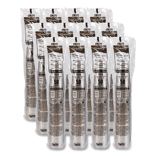 Image of Dart® TD24 Ultra Clear PETE Cold Cups, 24 oz, Plastic, Clear, 50/Sleeve, 12 Sleeves/Carton