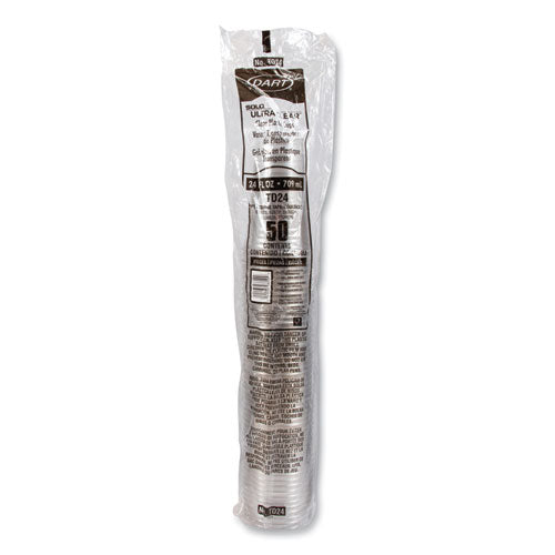 Image of Dart® TD24 Ultra Clear PETE Cold Cups, 24 oz, Plastic, Clear, 50/Sleeve, 12 Sleeves/Carton