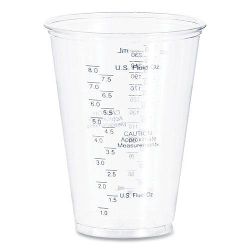 Image of Dart® TP10DGM PET Graduated Medical and Dental Cups, 10 oz, Plastic, Clear, 50/Bag, 20 Bags/Carton