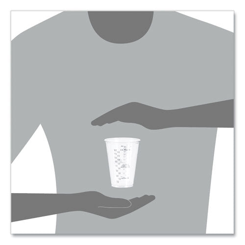 Image of Dart® TP10DGM PET Graduated Medical and Dental Cups, 10 oz, Plastic, Clear, 50/Bag, 20 Bags/Carton