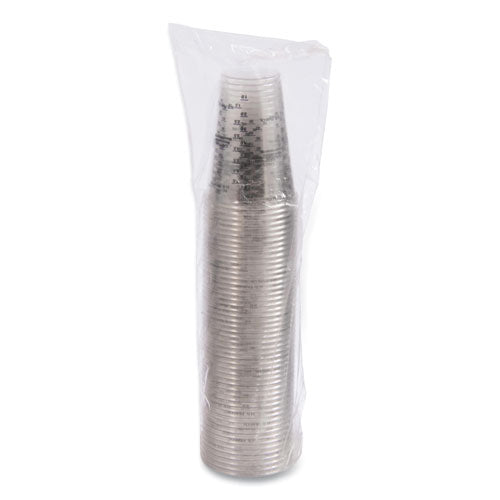 Image of Dart® TP10DGM PET Graduated Medical and Dental Cups, 10 oz, Plastic, Clear, 50/Bag, 20 Bags/Carton