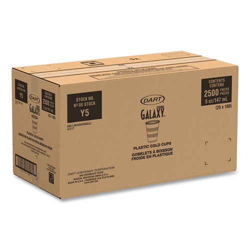 Image of Dart® Y5 High-Impact Polystyrene Cold Cups, 5 oz, Plastic, Translucent, 100/Pack