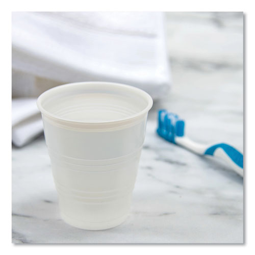 Image of Dart® Y5 High-Impact Polystyrene Cold Cups, 5 oz, Plastic, Translucent, 100/Pack
