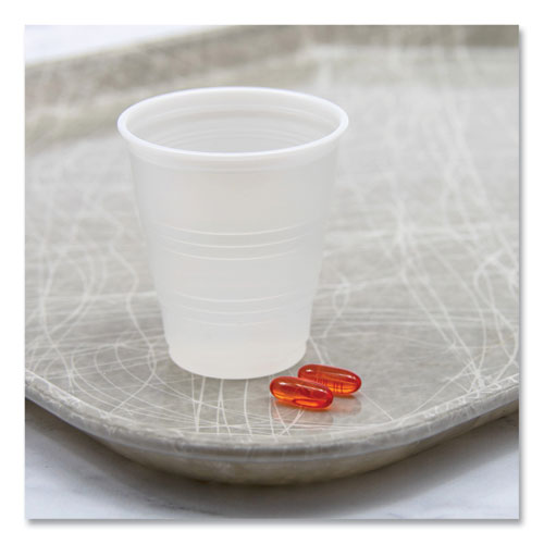 Image of Dart® Y5 High-Impact Polystyrene Cold Cups, 5 oz, Plastic, Translucent, 100/Pack