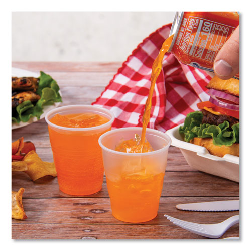 Image of Dart® Y5 High-Impact Polystyrene Cold Cups, 5 oz, Plastic, Translucent, 100/Pack