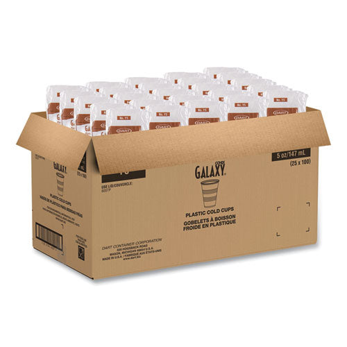 Image of Dart® Y5 High-Impact Polystyrene Cold Cups, 5 oz, Plastic, Translucent, 100/Pack