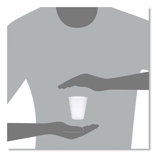 Image of Dart® Y5 High-Impact Polystyrene Cold Cups, 5 oz, Plastic, Translucent, 100/Pack