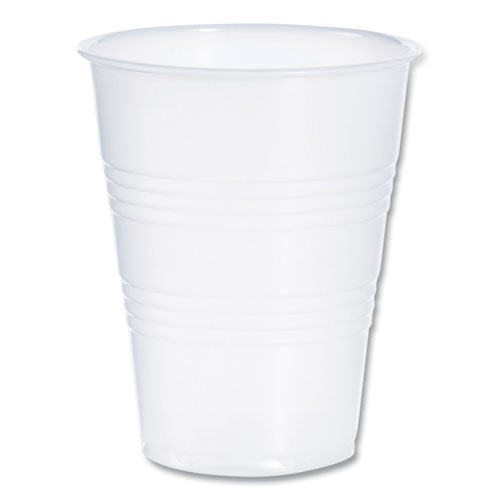 Image of Dart® Y9 High-Impact Polystyrene Cold Cups, 9 oz, Plastic, Translucent, 100/Sleeve, 25 Sleeves/Carton
