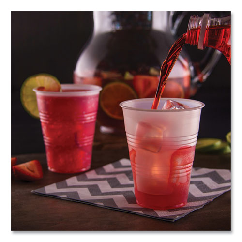Image of Dart® Y9 High-Impact Polystyrene Cold Cups, 9 oz, Plastic, Translucent, 100/Sleeve, 25 Sleeves/Carton