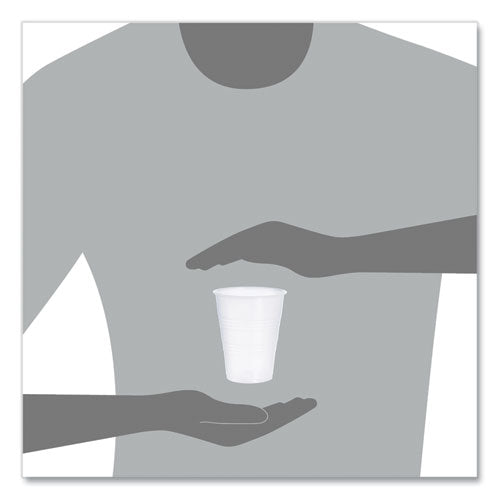 Image of Dart® Y9 High-Impact Polystyrene Cold Cups, 9 oz, Plastic, Translucent, 100/Sleeve, 25 Sleeves/Carton