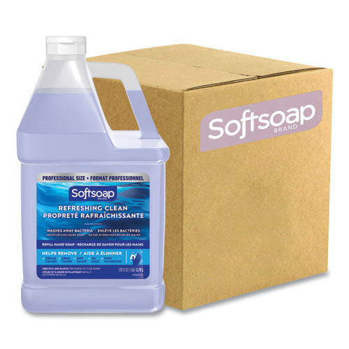 Image of Softsoap® 61036482 Liquid Hand Soap Refill, Refreshing Clean Scent, 128 oz, 4/Carton