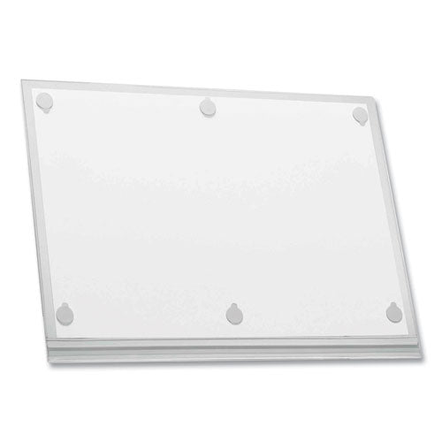 Image of Durable® 501719 Self-Adhesive Water-Resistant Sign Holder, 11 x 17, Clear Frame, 5/Pack