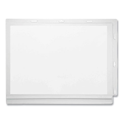 Image of Durable® 502719 Water Resistant Sign Holder Pockets with Cable Ties, 8.5 x 11, Clear Frame, 5/Pack
