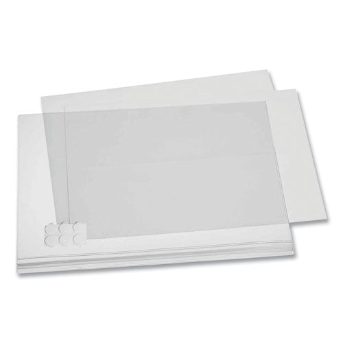 Image of Durable® 501719 Self-Adhesive Water-Resistant Sign Holder, 11 x 17, Clear Frame, 5/Pack