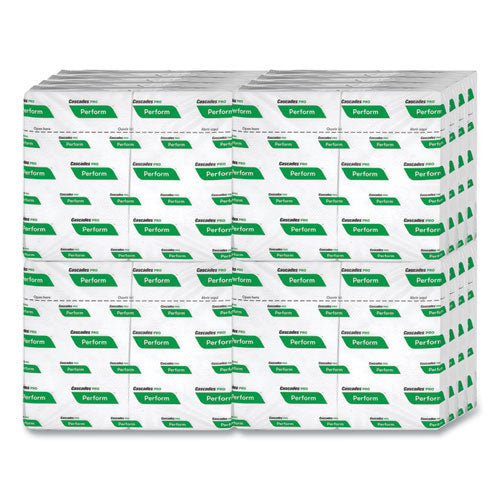 Image of Cascades PRO T410 Perform Interfold Napkins, 1-Ply, 12.63 x 8.5, White, 376/Pack, 16 Packs/Carton