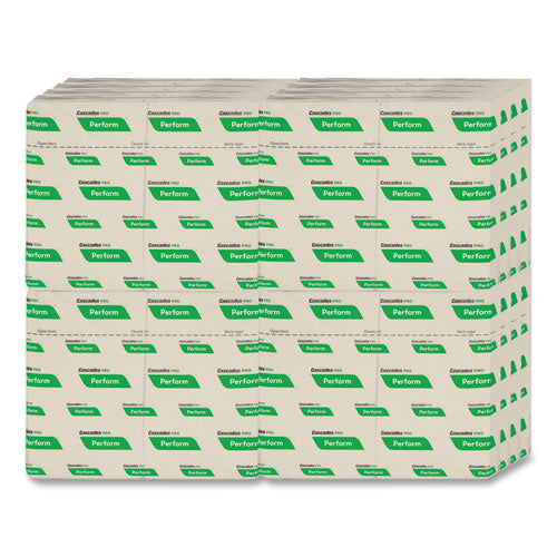 Image of Cascades PRO T411 Perform Interfold Napkins, 1-Ply, 12.63 x 8.5, Natural, 376/Pack, 16 Packs/Carton